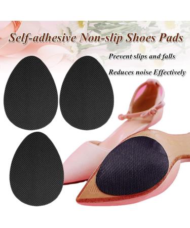 Premium Rubber Anti-Slip Shoe Pads - Self-Adhesive Stick-On Sole Protectors for Noise Reduction - Pack of 12 (Black) - Buy Online on GoSupps.com