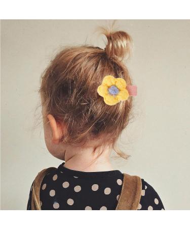 Baby Hair Clips 14 Pcs Plush Flower Hairpin Fully Lined Barrettes Alligator Clips For Baby Girls Flower Hair Clips Cute Hairpins Hair Accessories For Newborn Infants Girls Toddlers Teens - Buy Online on GoSupps.com