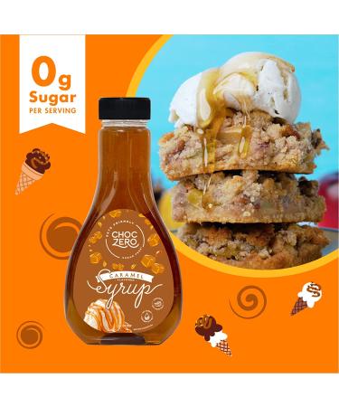 ChocZero Caramel Syrup - Sugar-Free, Low Carb, Gluten-Free Dessert Topping (12oz) - Buy Online on GoSupps.com