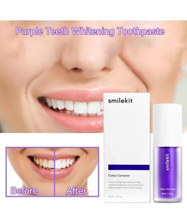 Lusvos Toothpaste Series Violet Toothpaste Correction Fluid Whitening Foam Violet Toothpaste Whitening Toothpaste - Buy Online on GoSupps.com