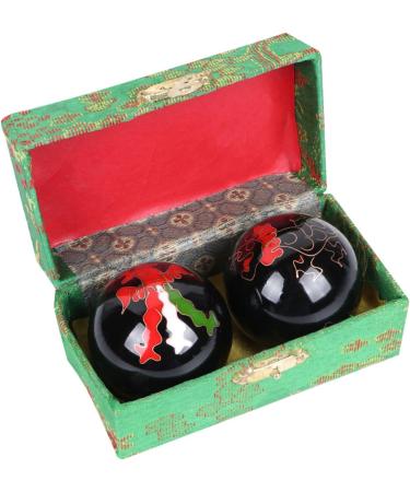 Magiclulu Chinese Massage Balls - 4 Pcs Baoding Balls for Health & Meditation - Fitness & Relaxation in Brocade Box - Buy Online on GoSupps.com