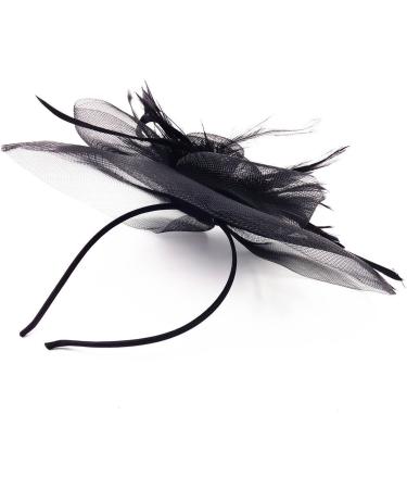 Jzk Vintage Flower Fascinator Headband & Clip - Elegant Spring Hair Accessories for Weddings & Cocktail Parties (Black Veil) - Buy Online on GoSupps.com