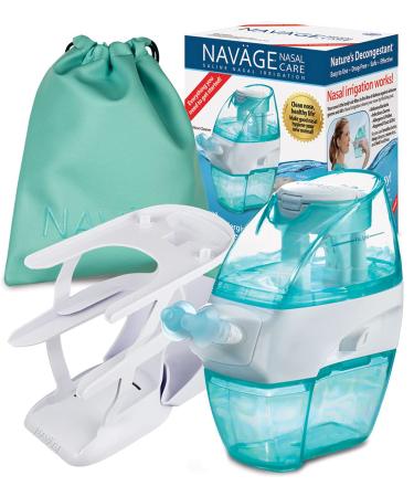 Navage Nasal Care DELUXE Bundle: Navage Nose Cleaner, 20 SaltPods, Triple-Tier Countertop Caddy, & Travel Bag. Clean Nose, Healthy Life! Save 22.90. 142.85 if purchased separately. Breathe Better Now! Teal