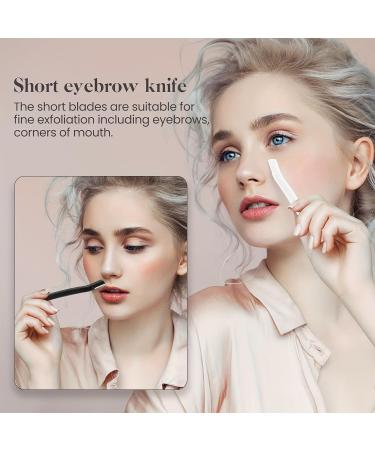 Stainless Steel Eyebrow Trimmer & Makeup Tools - Precision Hair Removal Shears with Comb (Black) - Buy Online on GoSupps.com
