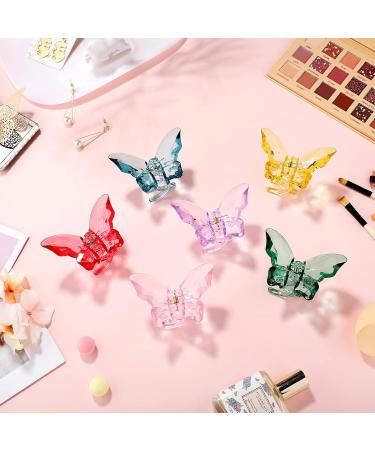 6 Pieces Large Butterfly Hair Claw Clips Clear Butterfly Jaw Clips 3.3 Inch Beautiful Butterfly Hair Clips Hair Accessories for Girls and Women - Buy Online on GoSupps.com