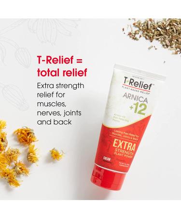 MediNatura T-Relief Extra Strength Pain Relief Cream - 3oz with Arnica & 12 Natural Pain Relievers - Buy Online on GoSupps.com