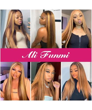 10A Brazilian Straight Ombre Highlight Bundles with Closure - P4/27 Color - 18 20 22 + 16 inch Free Part Closure - Virgin Remy Human Hair - Buy Online on GoSupps.com