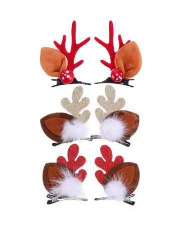 Beaupretty 3 couple Christmas antlers reindeer hair loops hair loops rehearsal deer horn headdress headgear headgear decoration cosplay hair jewelry - Buy Online on GoSupps.com