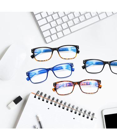 5 Pack Anti Glare UV Ray Filter Reading Glasses for Women Men | Blue Light Blocking Computer Readers | Mix C1 2.25x - Buy Online on GoSupps.com