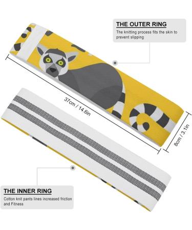 Ring-Tailed Lemur Yoga Workout Bands - Comfort Booty Resistance Straps for Legs & Physical Therapy - Buy Online on GoSupps.com