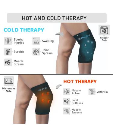 Coldest Knee Ice Pack 360 - Reusable Compression Gel Wrap for Knee Pain Relief & Recovery - Ideal for Injuries, Swelling, Surgery - Medium Size - Buy Online on GoSupps.com