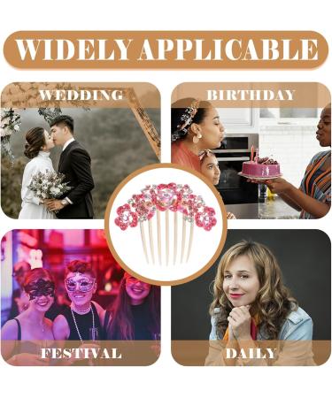 PATKAW Flower Hair Comb Wedding Bridal Hair Comb Clip Wedding Hair Styling Hair Comb - Buy Online on GoSupps.com