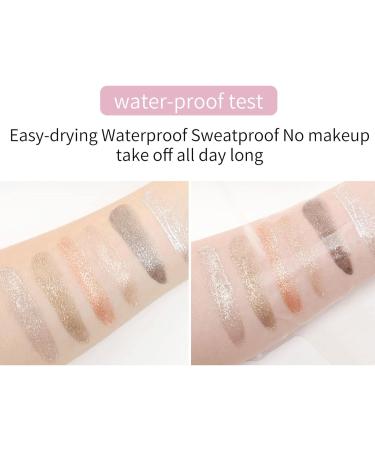 Liquid Eyeshadow - High Pigment Shimmer Eye Shadow - Long-Wearing Eyebrow Shadow with 6 Colors for Daily 04 - Buy Online on GoSupps.com