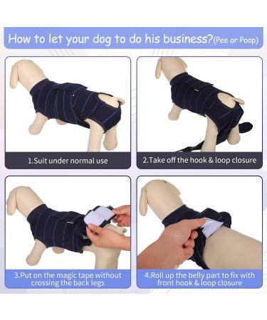 Kuoser Royal Blue Post-Op Dog Body Suit | Breathable Recovery Suit for Male & Female Dogs After Surgery | Anti-Wound Protection & E-Collar Alternative - Buy Online on GoSupps.com