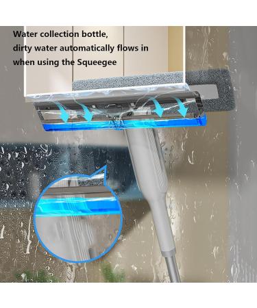 Spray Squeegee for Window Cleaning with Sewage Collector and 3 Pads 4 in 1 Shower Squeeze for Glass Door and Tile with Extension Pole Windshield Cleaner for Indoor/Outdoor High Window - Buy Online on GoSupps.com
