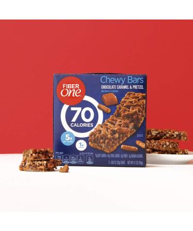 Fiber One 70 Calorie Chewy Snack Bars - Chocolate Caramel and Pretzel - 5 ct - Buy Online on GoSupps.com