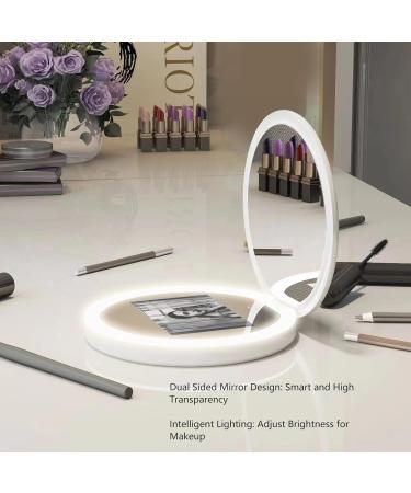 Compact & Portable UV Mirror Sunscreen Testing Mirror Travel Makeup Mirror with UV Camera Rechargeable Handheld Double-Sided Pocket Mirror with Soft Light for Skin Protection - Buy Online on GoSupps.com
