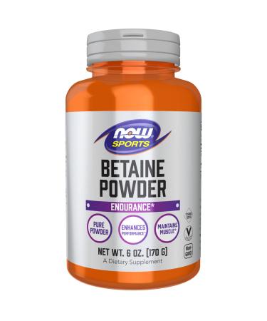 Now Sports Nutrition Betaine Powder Endurance* Pure Powder Enhances Performance* Maintains Muscle* 6 oz (170 g)