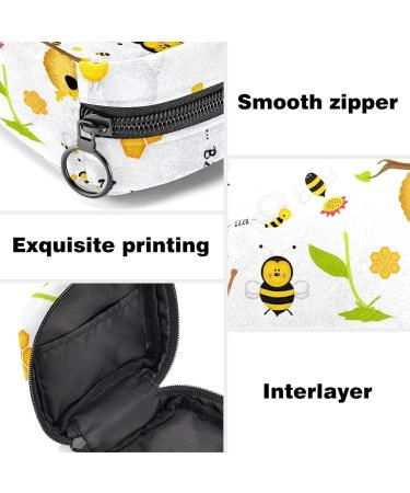 Buy Honeybee-Blumen Women's Portable Menstrual Cup Bag | Zippered Napkin Storage for Teens & Women - Buy Online on GoSupps.com