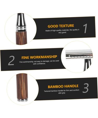 Frcolor Bamboo Handled Safety Razor Set - Eco-Friendly Shaving Tools for Hairdressers | International Shipping Available - Buy Online on GoSupps.com
