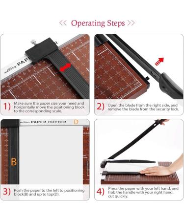 Professional 15 Inch Paper Trimmer Guillotine for Christmas Cards & Photos - 12 Sheet Capacity - Buy Online on GoSupps.com