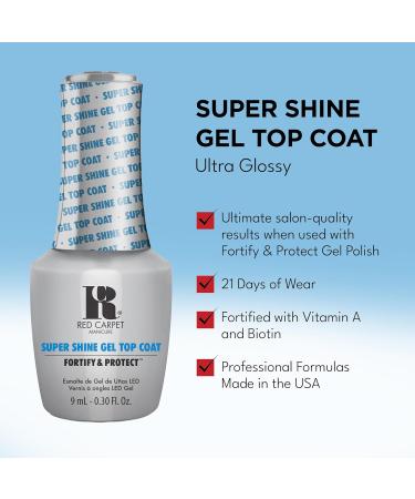 Red Carpet Manicure Fortify & Protect Super Shine Top Coat | Top Coat Essentials | Glossy Gel Nail Top Coat Top Coat Gel Nail Polish | 0.30 Fl. Oz. - Buy Online on GoSupps.com
