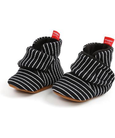 TMEOG Baby Booties Slippers | Infant Boots for Boys & Girls | First Walking Shoes | Winter Sock Crib Shoes | 12-18 Months | Black - Buy Online on GoSupps.com