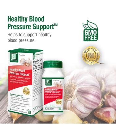 Bell Healthy Blood Pressure Support - Natural Blend for Lowering Blood Pressure - 60 Vegan Non-GMO Capsules - Buy Online on GoSupps.com