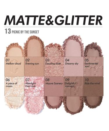 CLIO Pro Eye Shadow Palette - Picnic by the Sunset | Matte, Shimmer, Glitter, Long-Wearing - Buy Online on GoSupps.com