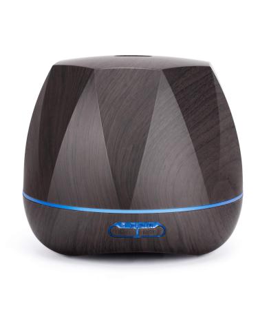 Aroma diffuser apore 550ml fragrance engineer essential oil diffuser humidifier for aromatherapy adjustable fog emissions 7 dyes low water protection (brown-550ml)