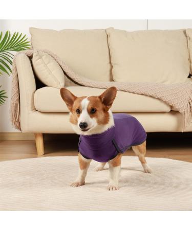 Buy Hjyokuso Purple Dog Sweater - Warm Fleece Coat for Small & Medium Dogs | Stylish Winter Jacket for Outdoor Use - Buy Online on GoSupps.com
