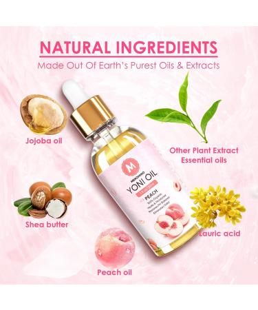2 Pack Organic Yoni Oil for Women - pH Balance Feminine Deodorant & Vaginal Moisturizer - All Natural with Peach Essential Oil (1 fl oz each - Buy Online on GoSupps.com