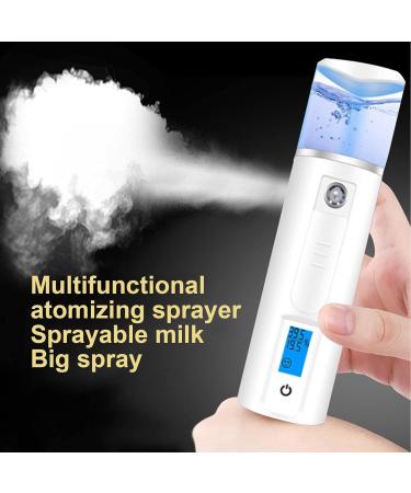 Face Mister Hydrating Handheld Nano Facial Mister with Skin Analysis | Hydrating USB Rechargeable Face Steamer for Eyelash Extensions Face Face Hydration Dyeulget White - Buy Online on GoSupps.com