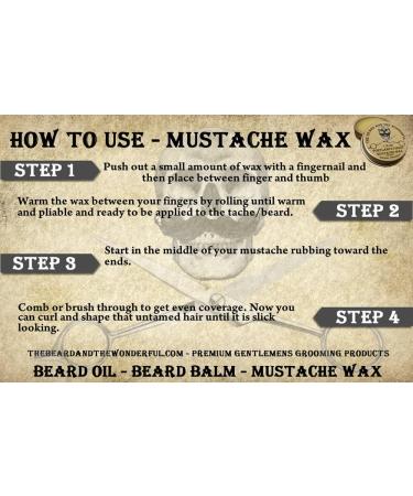 Premium 60ml Moustache Wax and Beard Wax for Strong Hold and Growth Promotion | Moisture Resistant Formula | All Natural Sweet Orange Scent - Buy Online on GoSupps.com