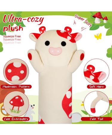 Yamepuia Long Mushroom Cow Plush Pillow - 20 Cuddly Squishy Toy for Kids & Girlfriend - Buy Online on GoSupps.com