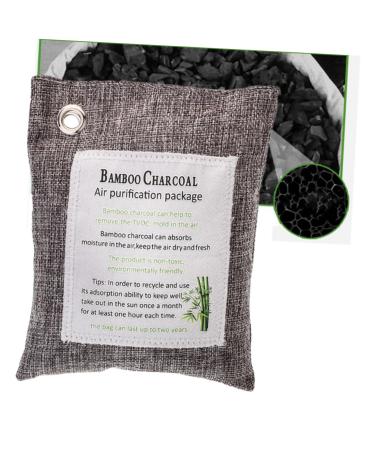 CLISPEED 2 pieces deodorizer freshener odor remover air bamboo charcoal charcoal bag gray 1 piece (1 pack)