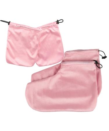 Gants de spa pour mains et pieds gants en cire de paraffine ensemble de couvre-pieds doux hydratants gants respirants en flanelle pour cr me hydratante sommeil manucure et p dicure