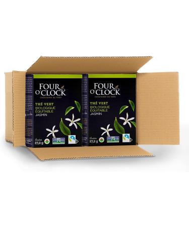 Four O'Clock Jasmine Green Tea Organic Fairtrade Non-GMO Kosher Gluten-Free 6 Packs (96 teabags) - Buy Online on GoSupps.com