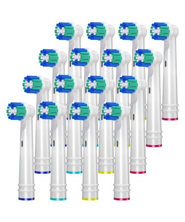 Replacement brush heads for oral B 16 pack of electrical toothbrush heads for oral B brown Classic Precision Clean brush heads Fit Professional Care Vitality Pro Smart Genius Series and more ... White 1 piece (16 pack)