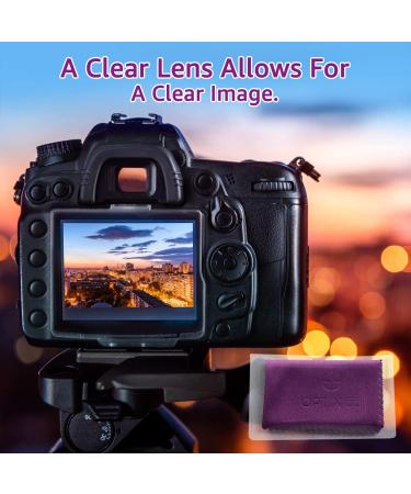 Microfiber Cleaning Cloths 12 Pack in Vinyl Pouches | Glasses & Electronics Cleaner (Purple) - Buy Online on GoSupps.com