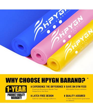 Non-Latex Resistance Bands Set for Strength Training & Physical Therapy - 1.5m Length - 3 Different Strength Levels - Yoga, Pilates, Stretching - Home Workout Bands (Yellow/Pink/Blue) - Buy Online on GoSupps.com