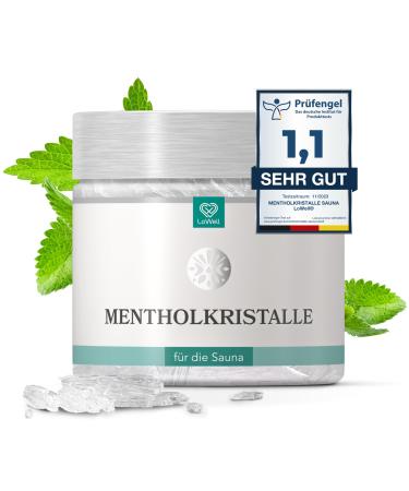 LOWELL 100g Mentholkristalle made of 100% pure mint - ideal as a sauna infusion agent for the sauna in a reclaimable can - menthol box 100 g (1 Pack)