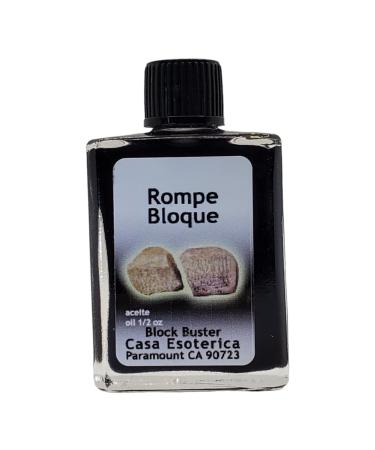 Block Buster Oil (Rompe Bloque Aceite) Spiritual Anointing Oil by CASA ESOTERICA MAGICK SPACE- Overcoming Obstacles - Break Through Limits & Achieve Success-0.5 FL OZ (1 Pack)