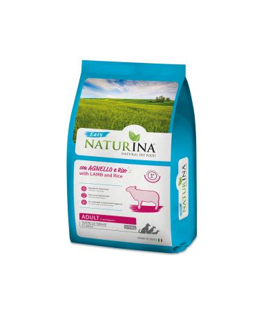 NATURINA - Easy dry adult with lamb and rice Dog Food Vitamins and Minerals Without Dyes and Preservatives For All Sizes Made in Italy 12 kg bag