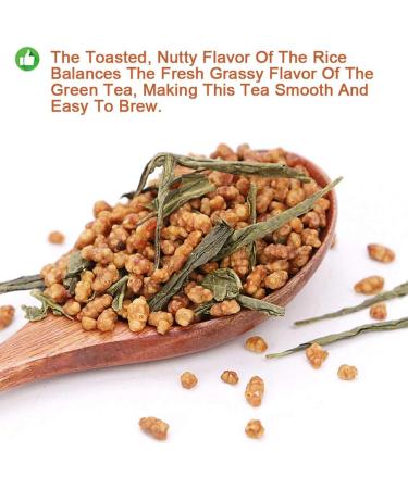 Premium Brown Rice Green Tea Genmaicha China Organic Kirara rice tea Malva Verticillata leaf health skin care Flower Tea 120g/6oz - Buy Online on GoSupps.com
