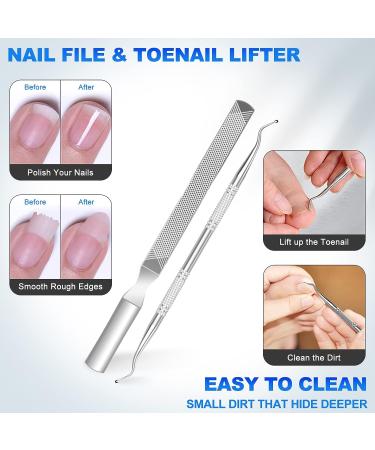 Professional Heavy Duty Toenail Clippers for Thick Nails - 5 in 1 Set for Seniors, Women, and Men - Wide Jaw Opening, Super Sharp Curved Blade - Podiatrist Approved - Buy Online on GoSupps.com