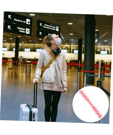 Ipetboom 10-Pack Adjustable Silicone Mask Hooks | Lanyard Earring Holders for Enhanced Face Protection - 14.7x1.9cm - Pink Buckle Pebbles - Buy Online on GoSupps.com