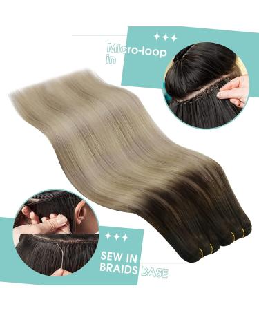 Youngsee Real Hair Extensions - Dark Brown Balayage 55cm Weft 100g #4/14 | Long-Lasting Quality for a Flawless Look - Buy Online on GoSupps.com