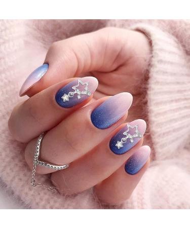 OIIKI 30Pcs Alloy Star Nail Charm - Crystal Rhinestones Nail Art Dangle Charm | Women Girls DIY Manicure Jewelry - Silver - Buy Online on GoSupps.com