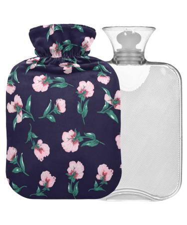 Naanle spring flowers hot water bottle with reference warm and cold therapy Transparent hot water bottle 1l warm steadel for bed handfoot heat pain relief